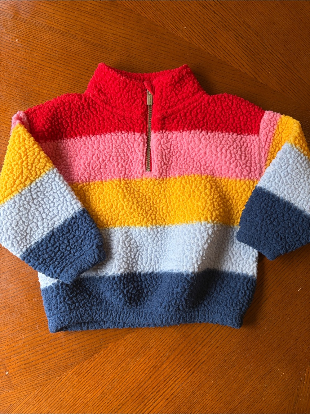 Kids Colorblock Sherpa Pullover Sweater 4T